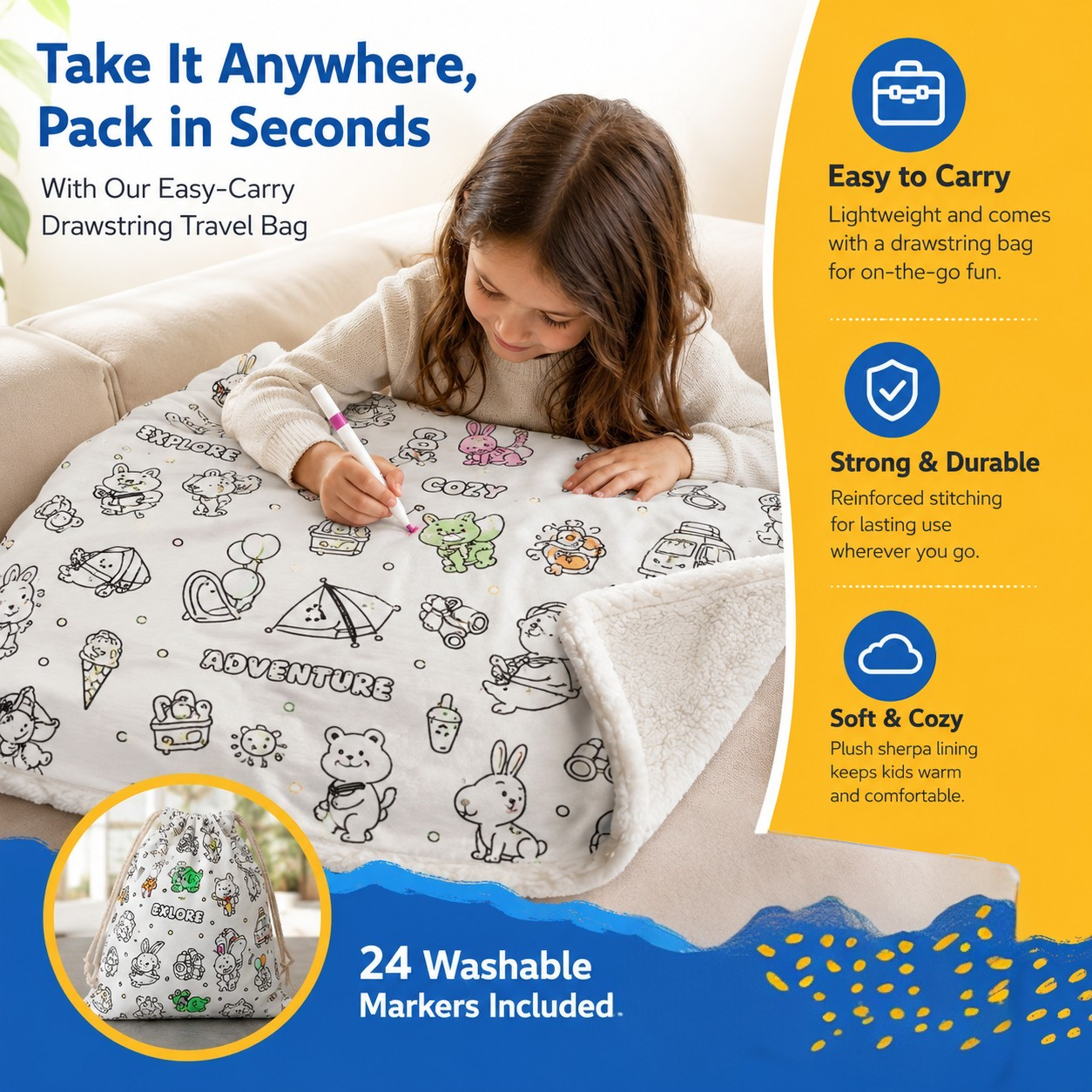 Adventure Coloring Blanket