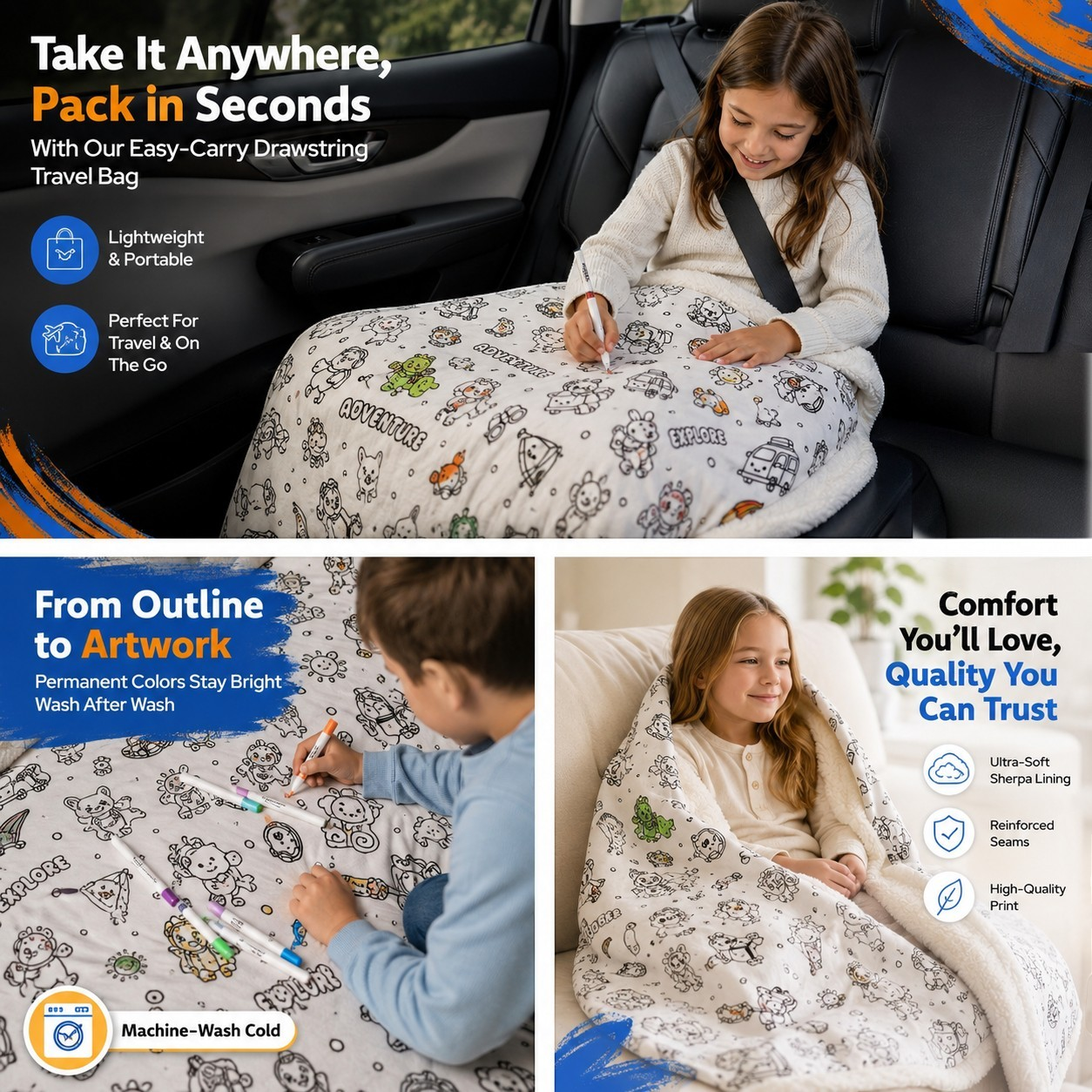 Adventure Coloring Blanket