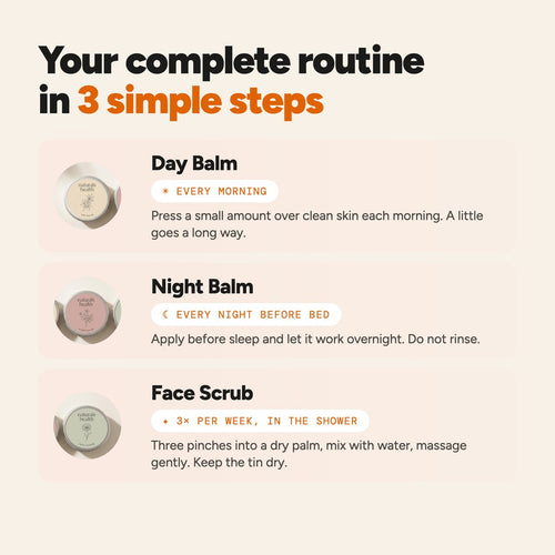 Your complete routine in 3 simple steps
