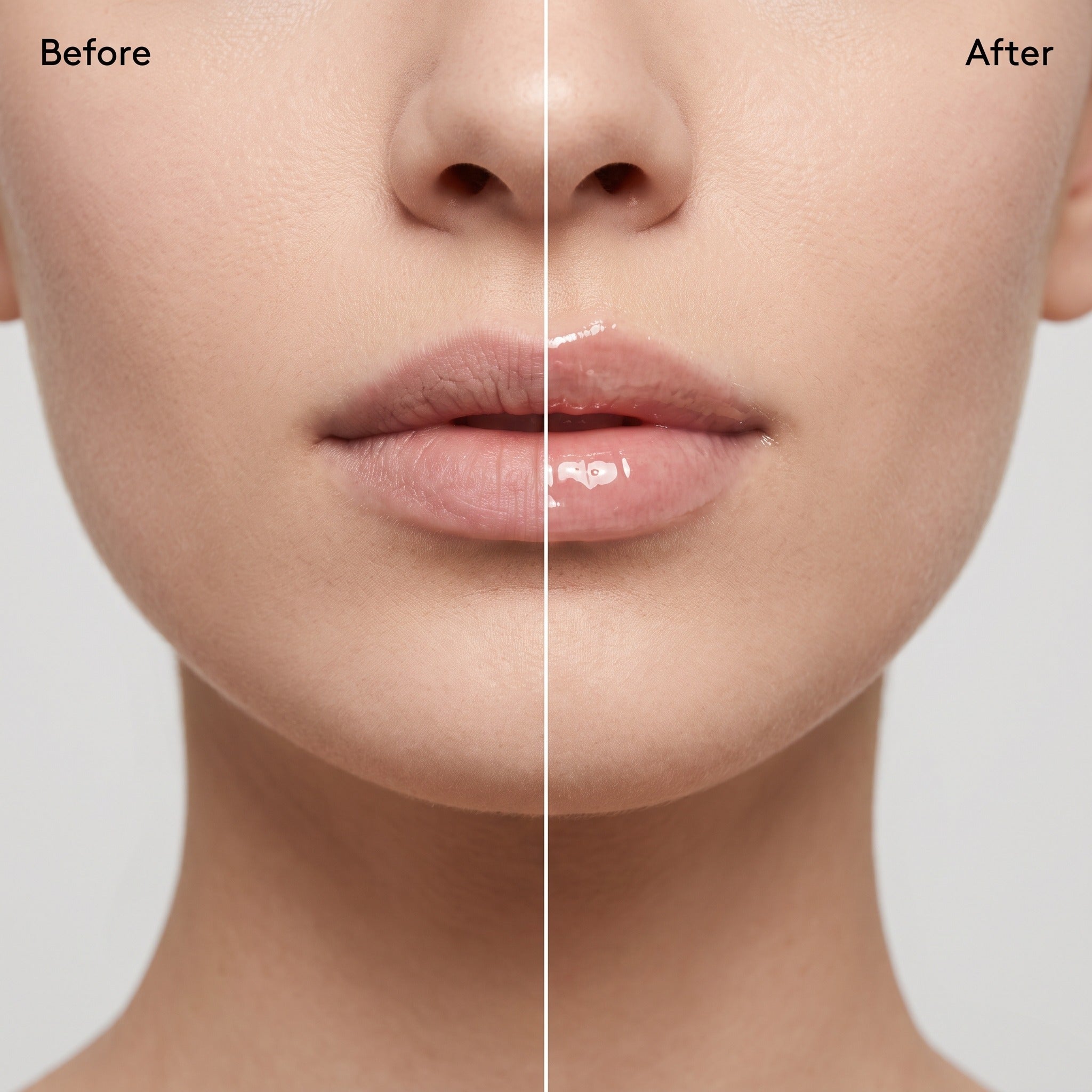 Polite Lip Gloss before and after