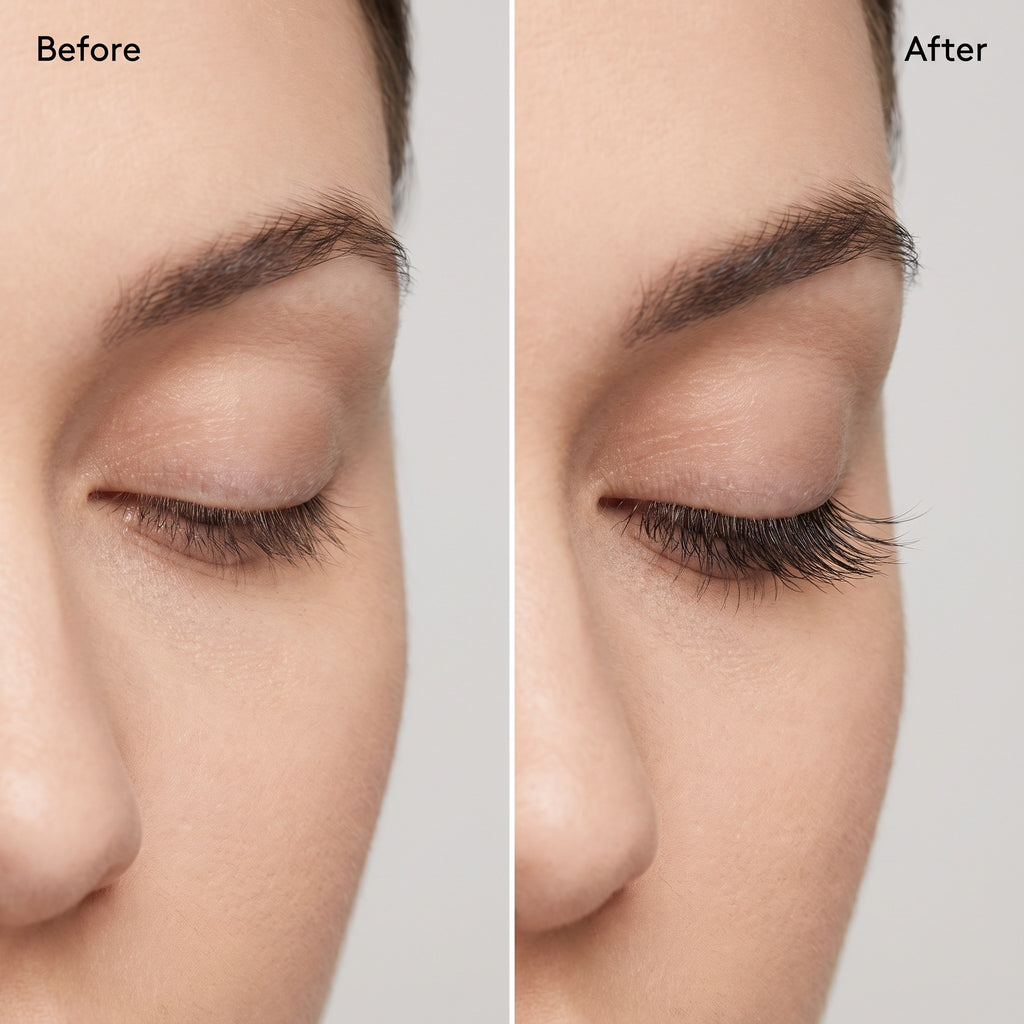 Polite Lash Serum before and after